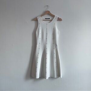 ZARA White Sleeveless Dress